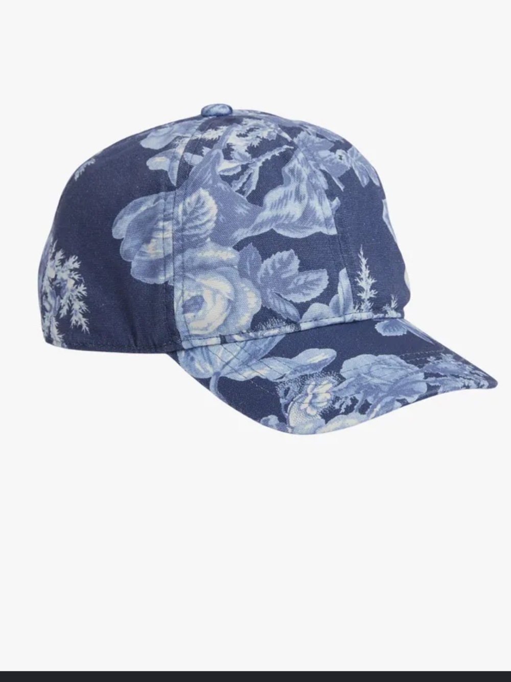 GAP X LoveShackFancy Navy Blue Floral-Trim Kids Baseball Cap